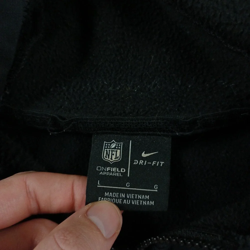 New Orleans Saints Jacket Mens Large Black Onfield Nike Dri Fit‎ NFL Football